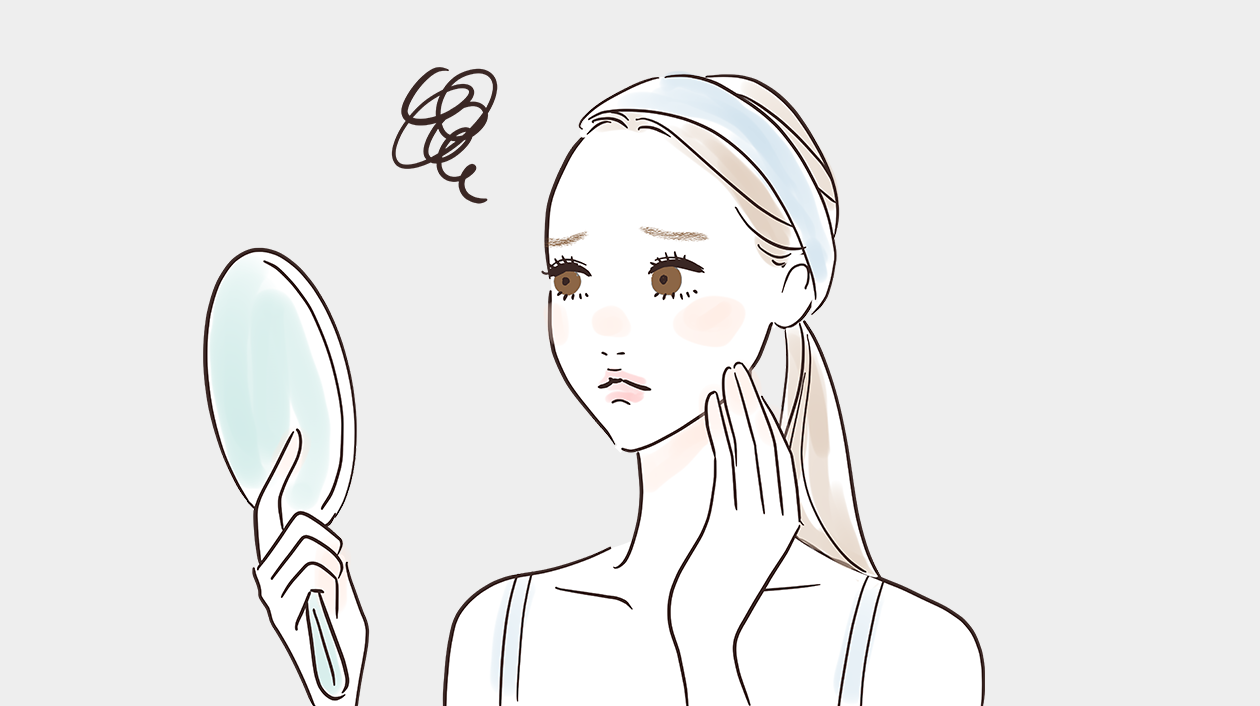 悩む女性イラスト